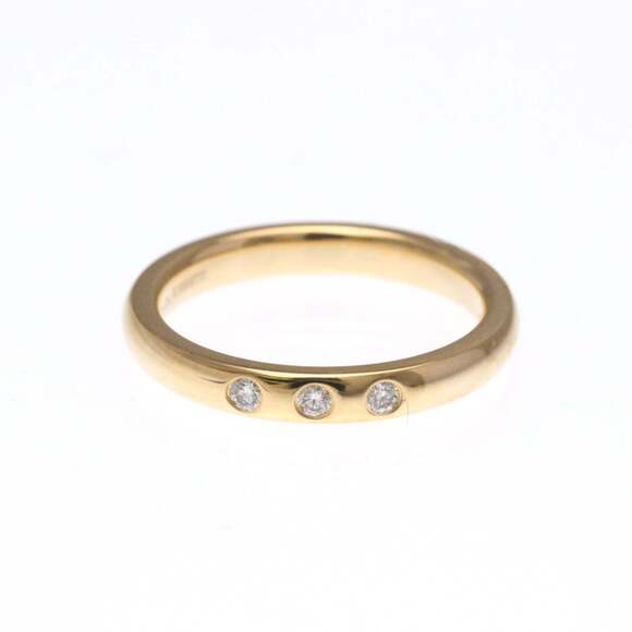Tiffany Stacking Band 3P Diamond Ring Pink Gold (18K) Fashion Diamond Band Ri...
